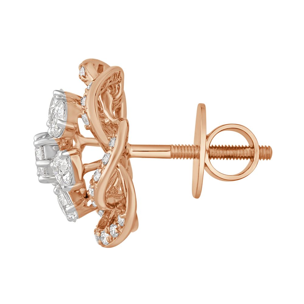 Mesmerising Diamond Crown Star Earrings-Earrings-OER23004-M300X0B