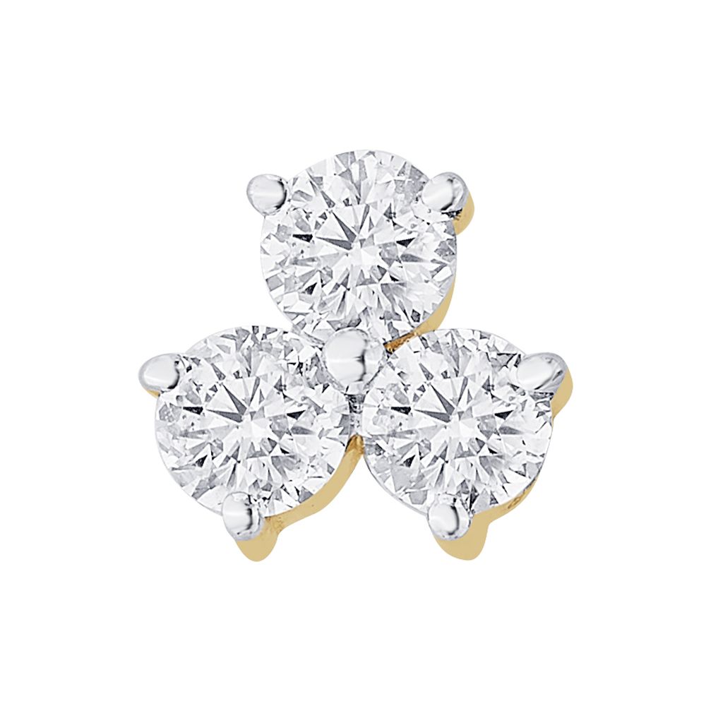 Enchanting Crown Star Diamond Studs in Rose Gold-Earrings-OER23011-A300X0B