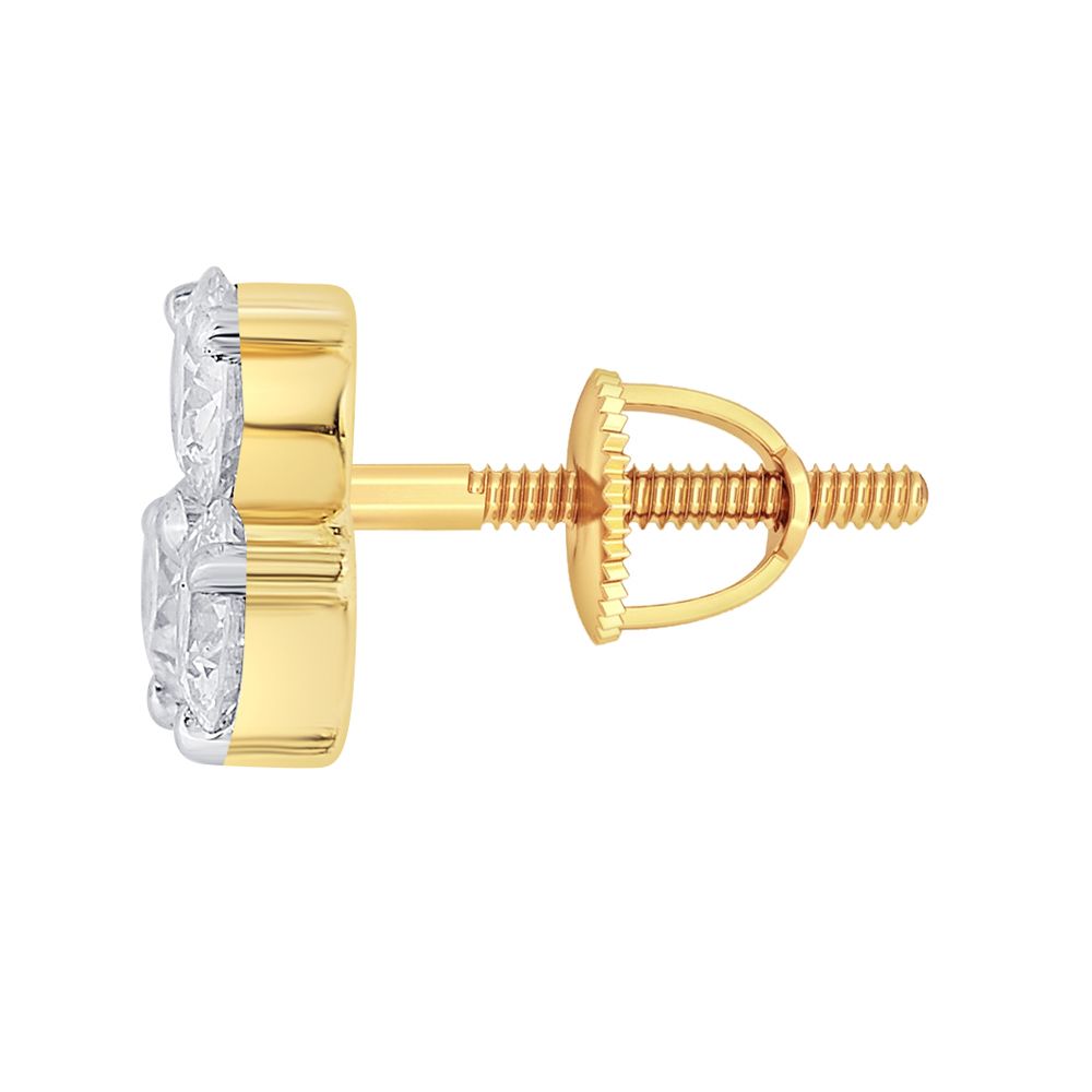 Enchanting Crown Star Diamond Studs in Rose Gold-Earrings-OER23011-A300X0B