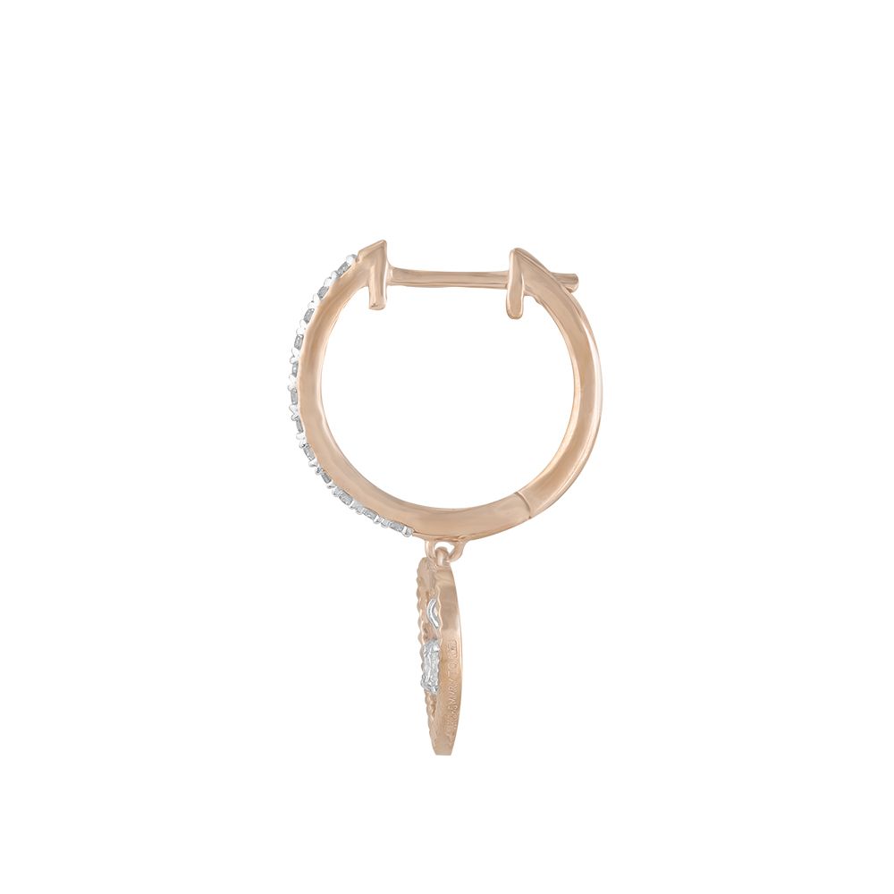 Heart Pattern Diamond Earrings-Earrings-OER23013-D900X0C