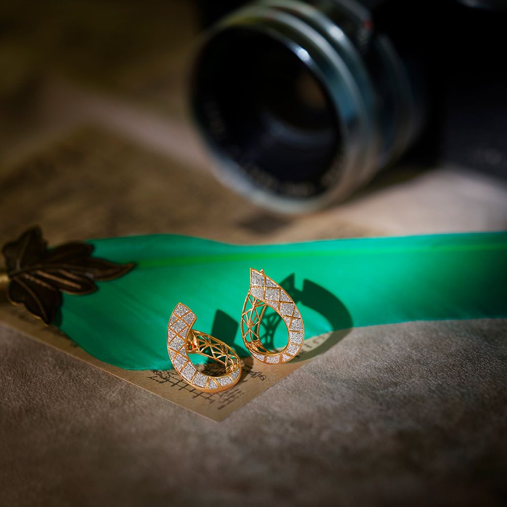 Dazzling Rose Gold and Diamond Desired Earrings-Earrings-OER23023-D400X0B