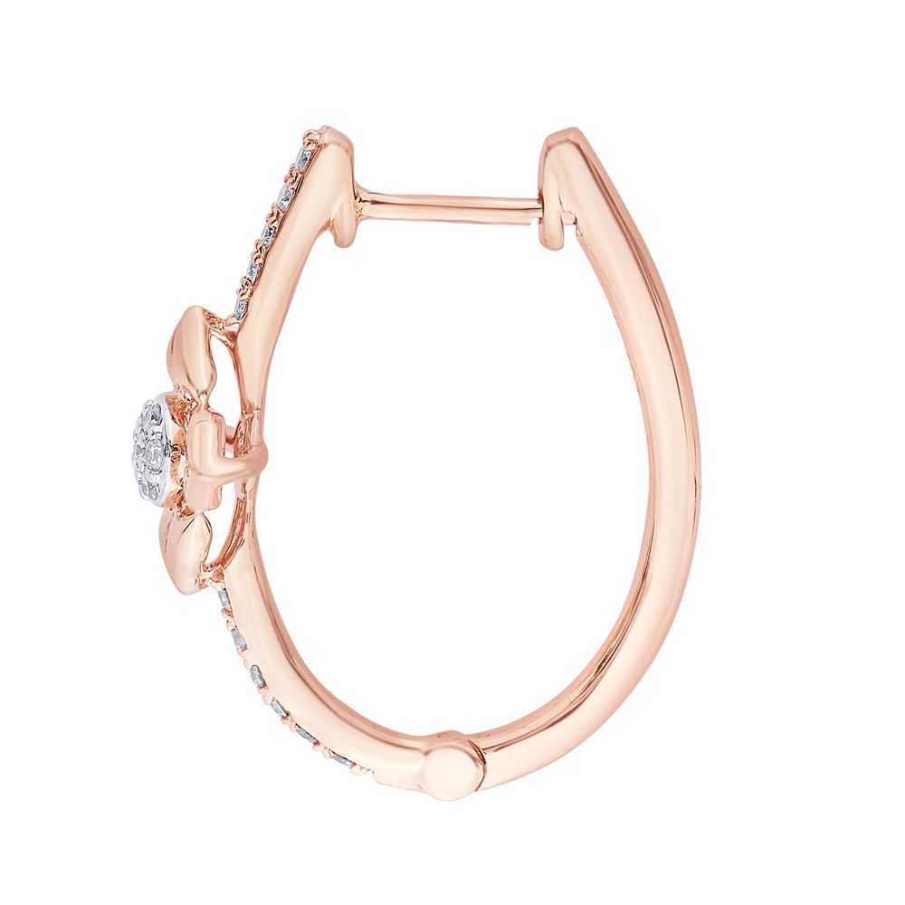 Floral Diamond Earrings-Earrings-OER23026-D400X0B