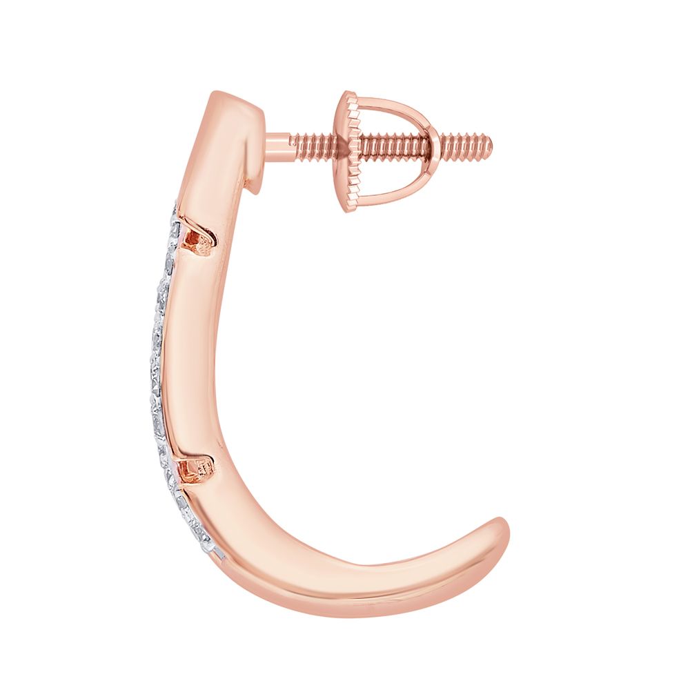 Pretty Diamond and Gold Earrings-Earrings-OER23027-D400X0B