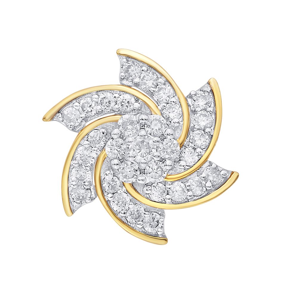 Delicate 18KT Yellow Gold Earrings-Earrings-OER23033-D400R0B