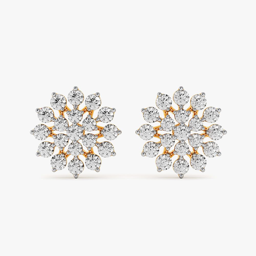 Gleaming 18KT Yellow Gold Earrings-Earrings-OER23035-D400R0B