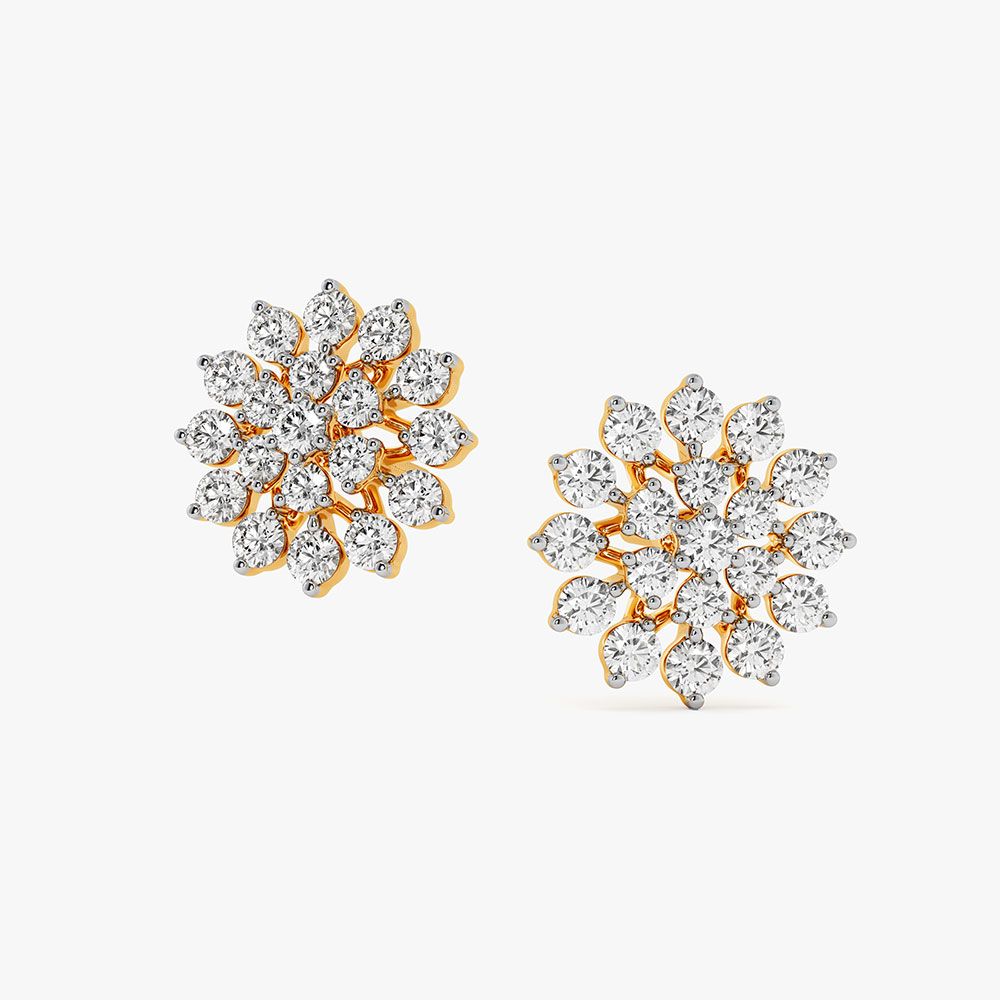Gleaming 18KT Yellow Gold Earrings-Earrings-OER23035-D400R0B