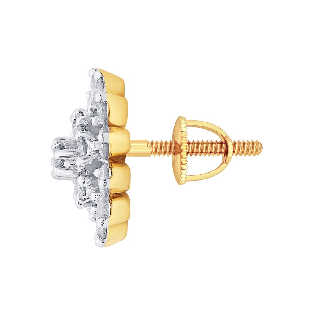 Gleaming 18KT Yellow Gold Earrings-Earrings-OER23035-D400R0B