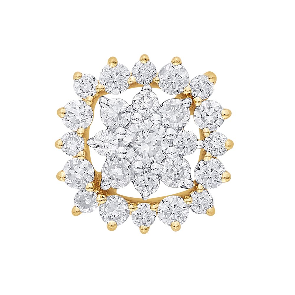 Refined Yellow Gold Earrings-Earrings-OER23036-D400R0B