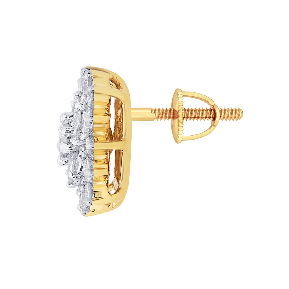 Refined Yellow Gold Earrings-Earrings-OER23036-D400R0B