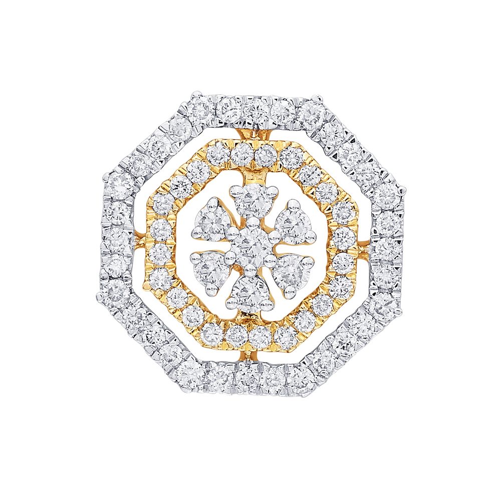 Geometric Diamond Earrings-Earrings-OER23037-D400R0B