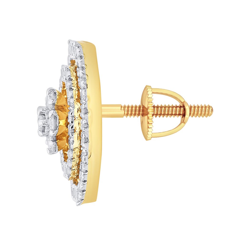 Geometric Diamond Earrings-Earrings-OER23037-D400R0B