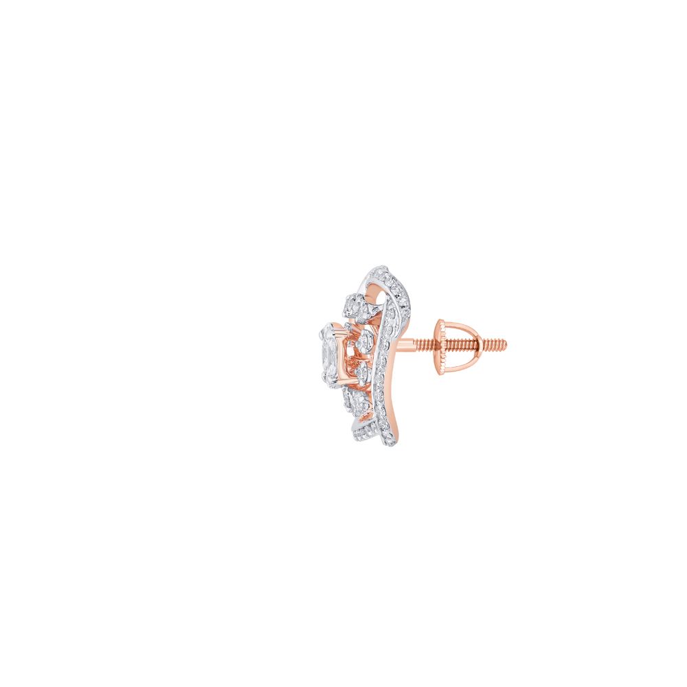 Modern Diamond Earrings-Earrings-OER23041-D300X0B
