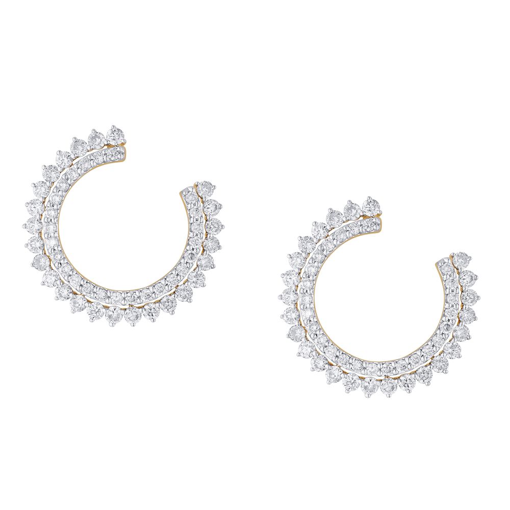 Eclectic 18KT Yellow Gold Earrings-Earrings-OER23042-D400R0B