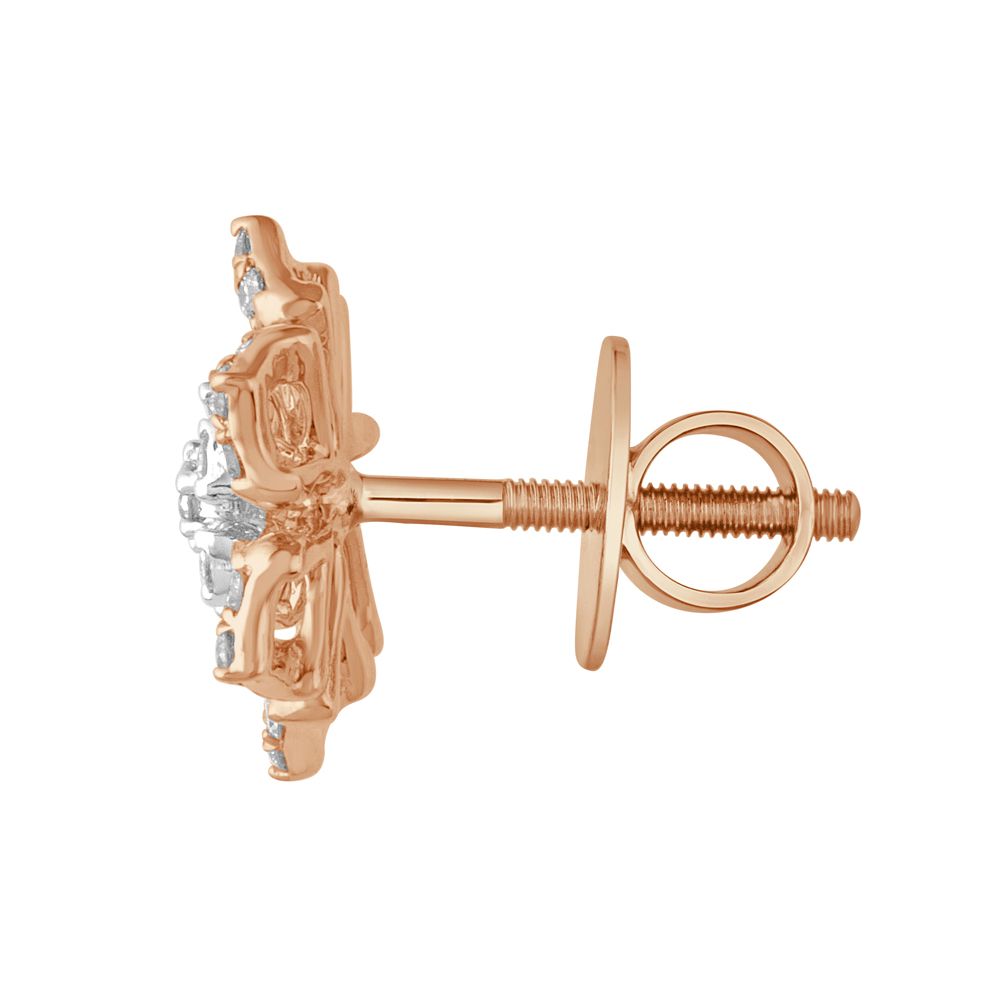 Intricate Rose Gold Earrings-Earrings-OER23048-D400X0B