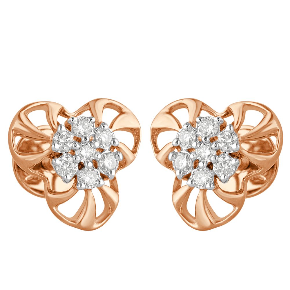 Contemporary Earrings With Diamonds-Earrings-OER23060-D900X0C