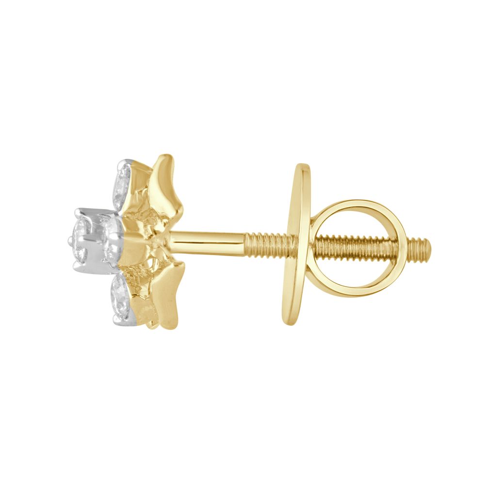 Brilliant 14KT Yellow Gold Earring Set-Earrings-OER23062-D900R0C