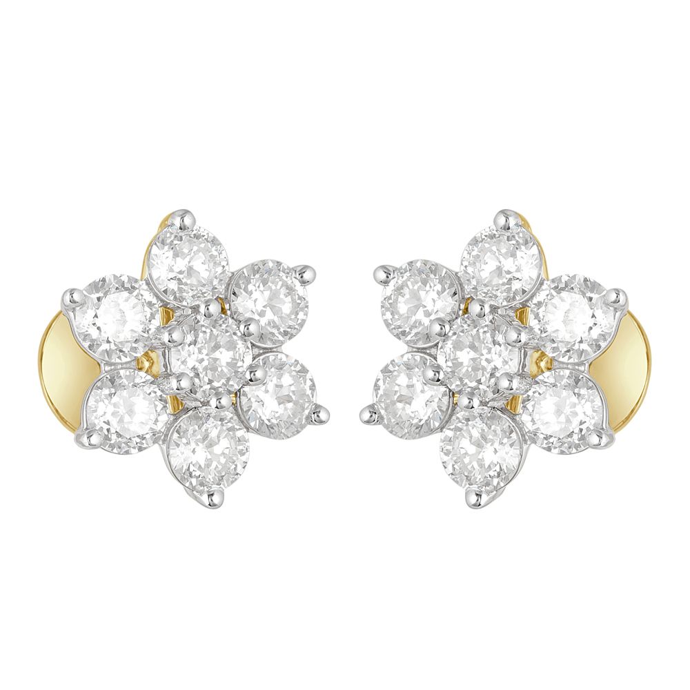 Ecletic Gold Crown Star Earrings-Earrings-OER23064-A300R0B