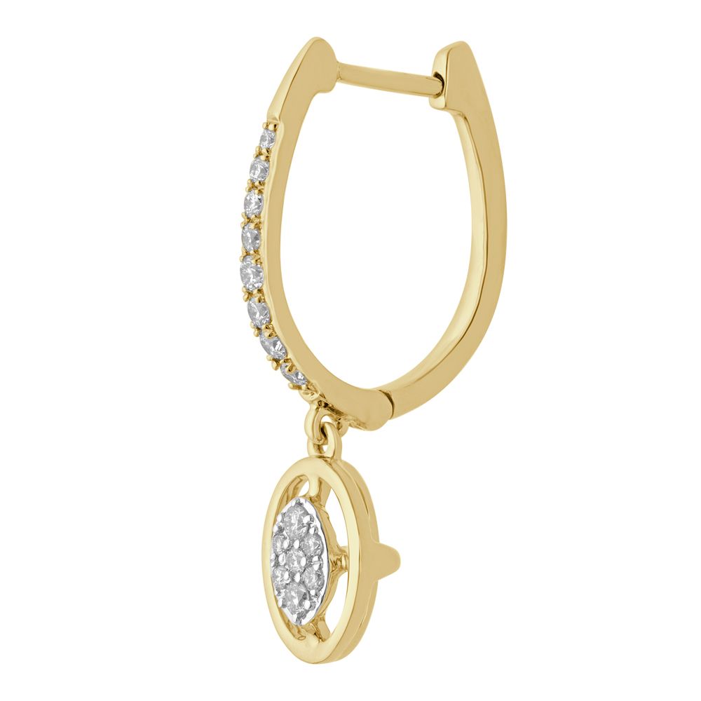 Elegant Round Earrings Crafted With Diamonds-Earrings-OER23066-D300X0B