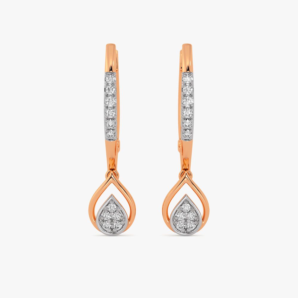 Captivating Gold and Diamond Earrings-Earrings-OER23069-D300X0B