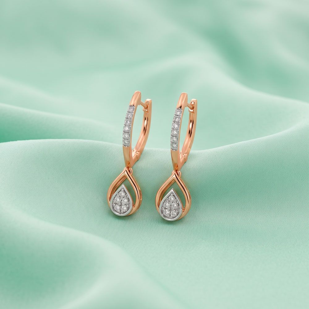 Captivating Gold and Diamond Earrings-Earrings-OER23069-D300X0B