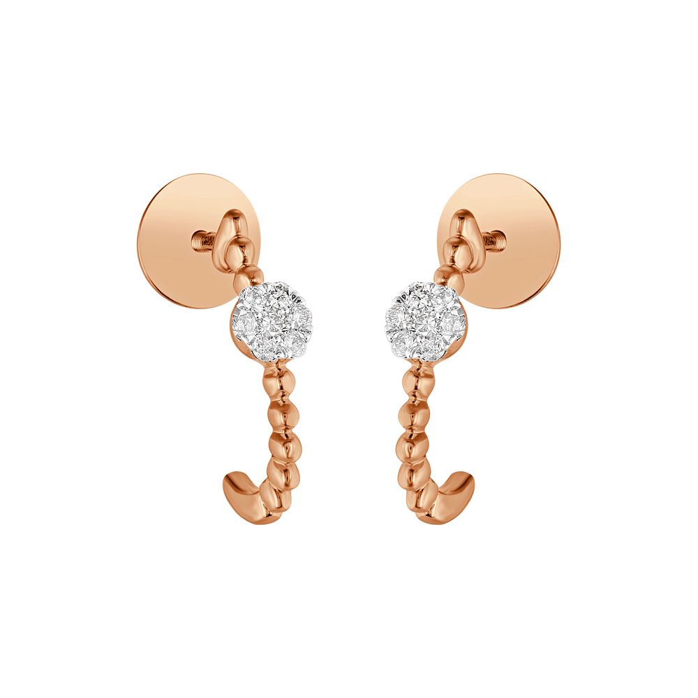 Charming Cluster Design Diamond Earrings-Earrings-OER23074-D400X0B