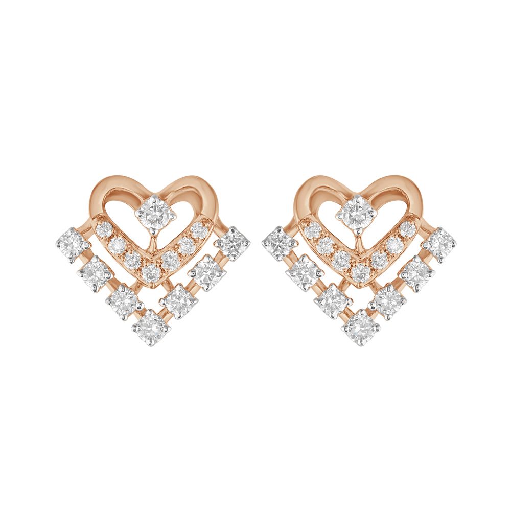 Romantic Diamond Earrings-Earrings-OER23077-D400X0B