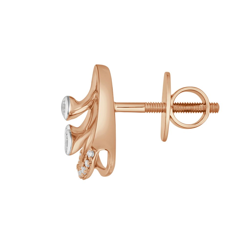 Triangular Diamond Earrings-Earrings-OER23078-D400X0B