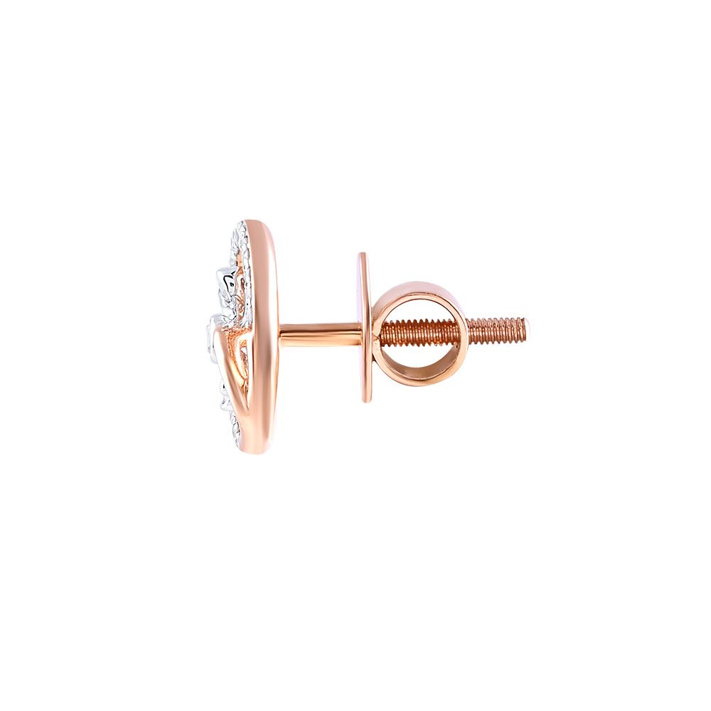 Stunning Floral Rose Gold Earrings-Earrings-OER23082-D400X0B