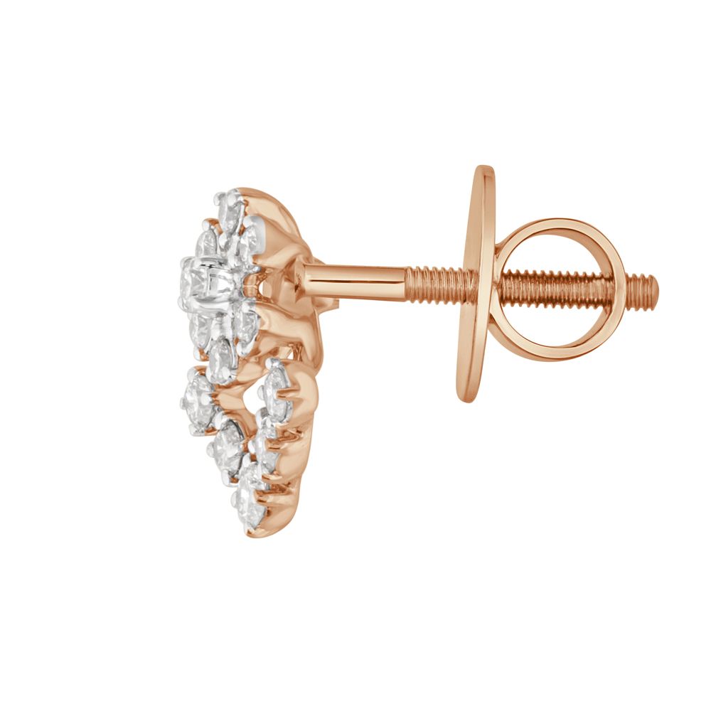 Delicate Floral Diamond Studs-Earrings-OER23083-D400X0B