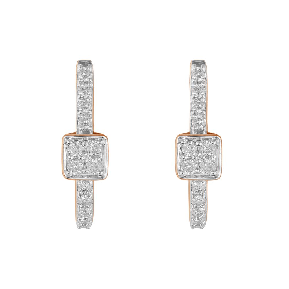 Attractive Diamond Geometric Earrings-Earrings-OER23085-D400X0B