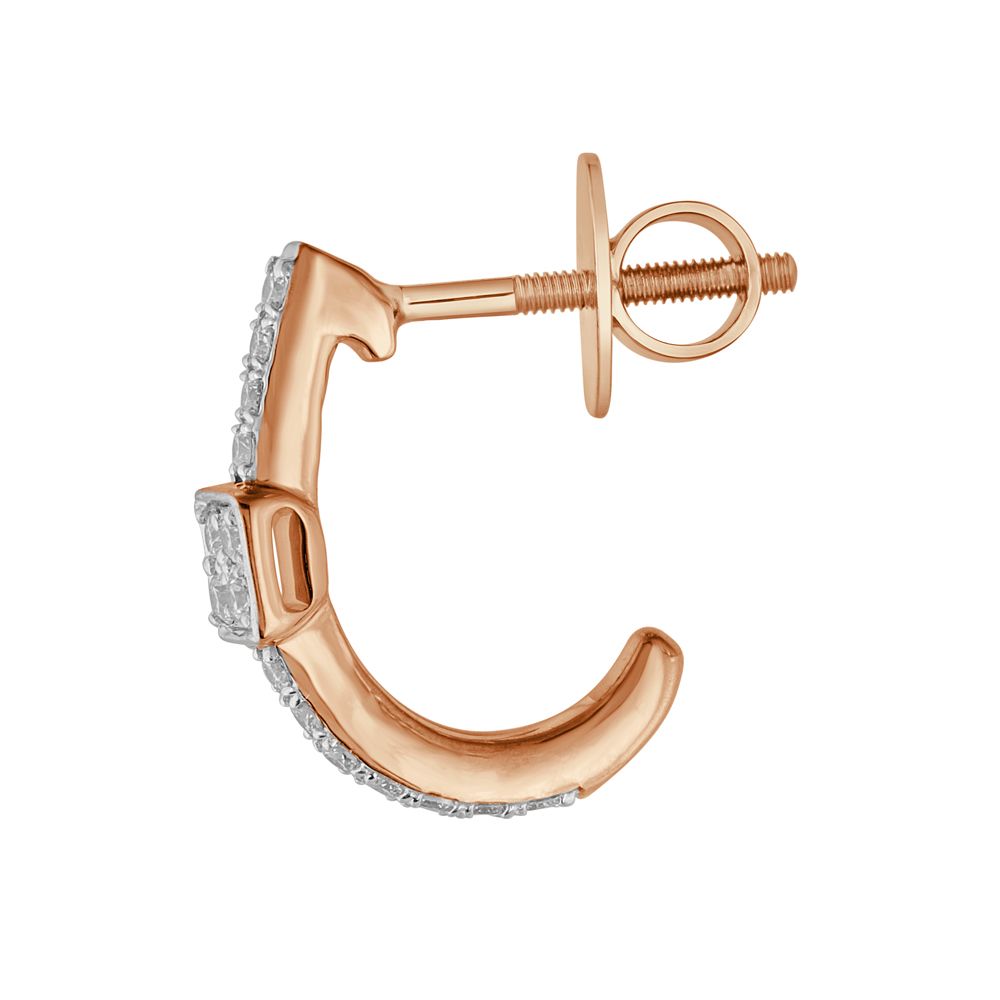 Attractive Diamond Geometric Earrings-Earrings-OER23085-D400X0B