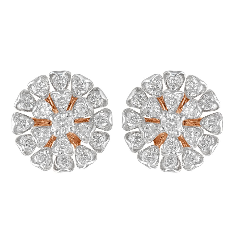Oval Diamond Studs in 18KT Rose Gold-SHOP BY METAL COLOUR-OER23089-D300X0B