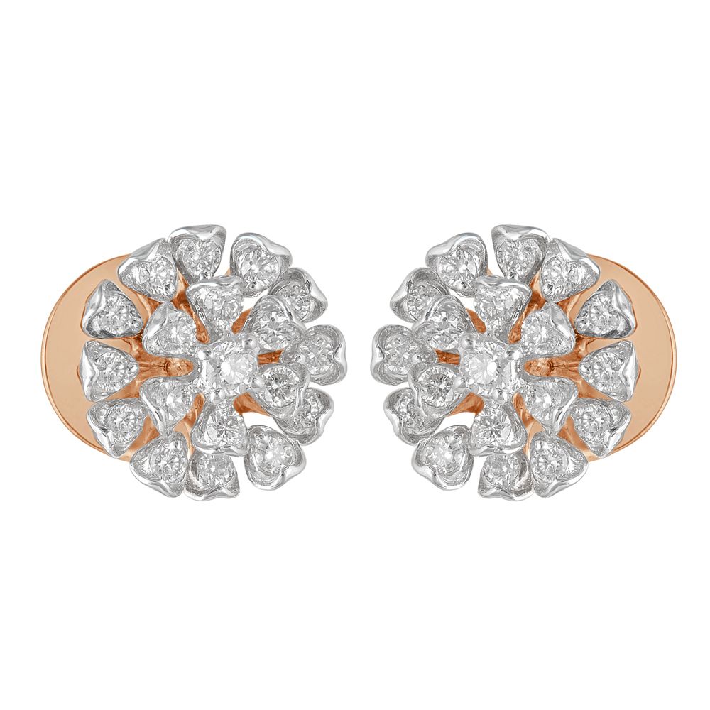 Oval Diamond Studs in 18KT Rose Gold-SHOP BY METAL COLOUR-OER23089-D300X0B