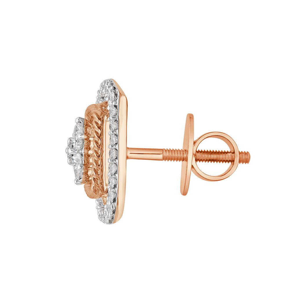 Vintage Geometric 18KT Rose Gold Studs-SHOP BY METAL COLOUR-OER23092-D300X0B