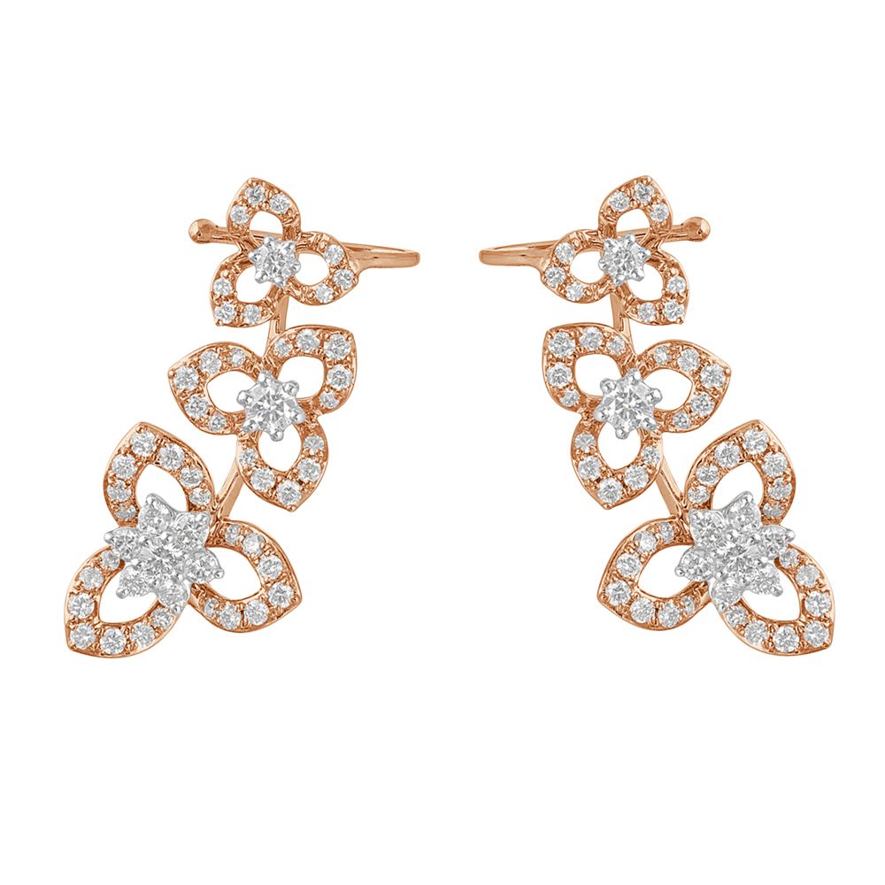 Resplendent Diamond Studded Ear Climber Earrings-New Arrivals-OER23101-D300X0B
