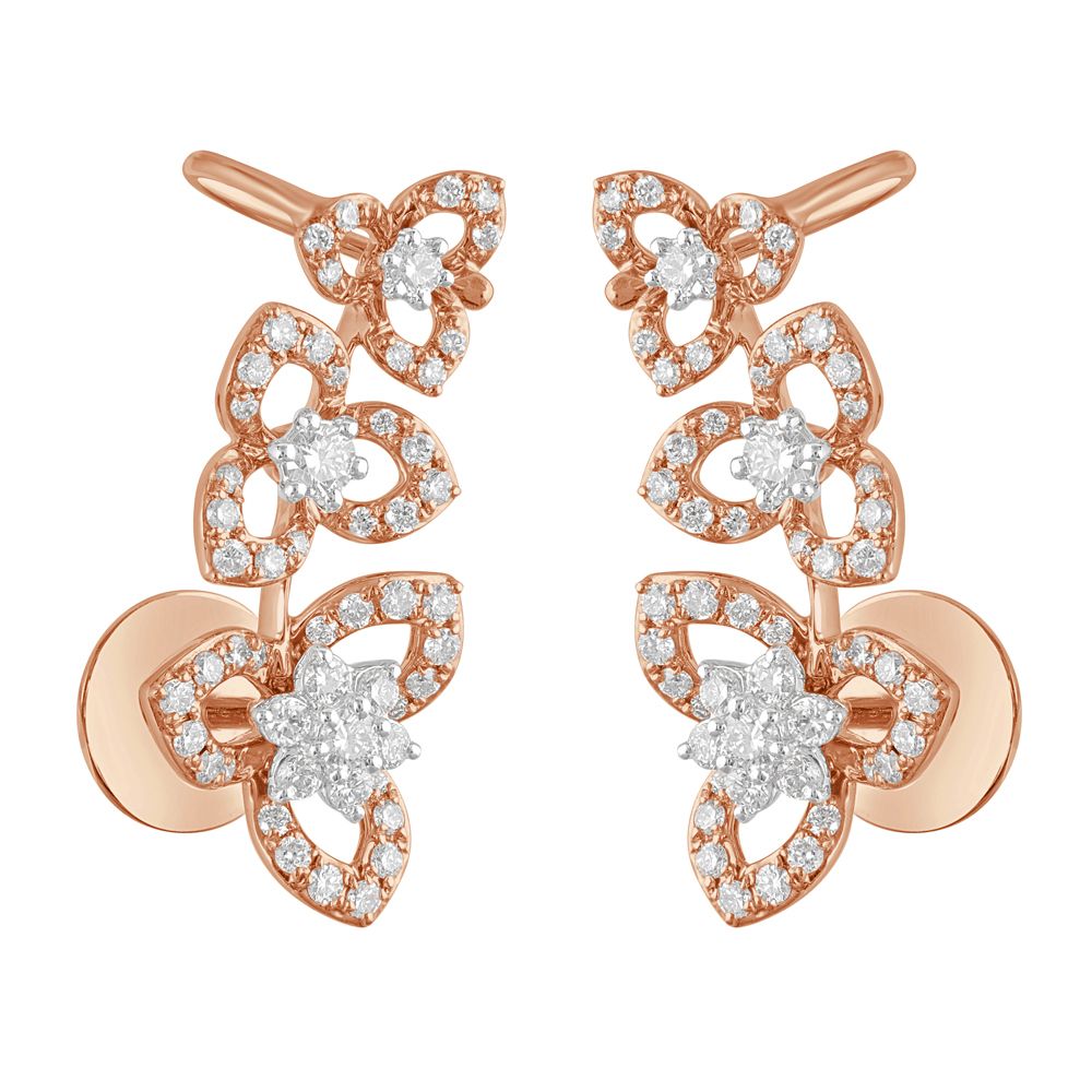 Resplendent Diamond Studded Ear Climber Earrings-New Arrivals-OER23101-D300X0B