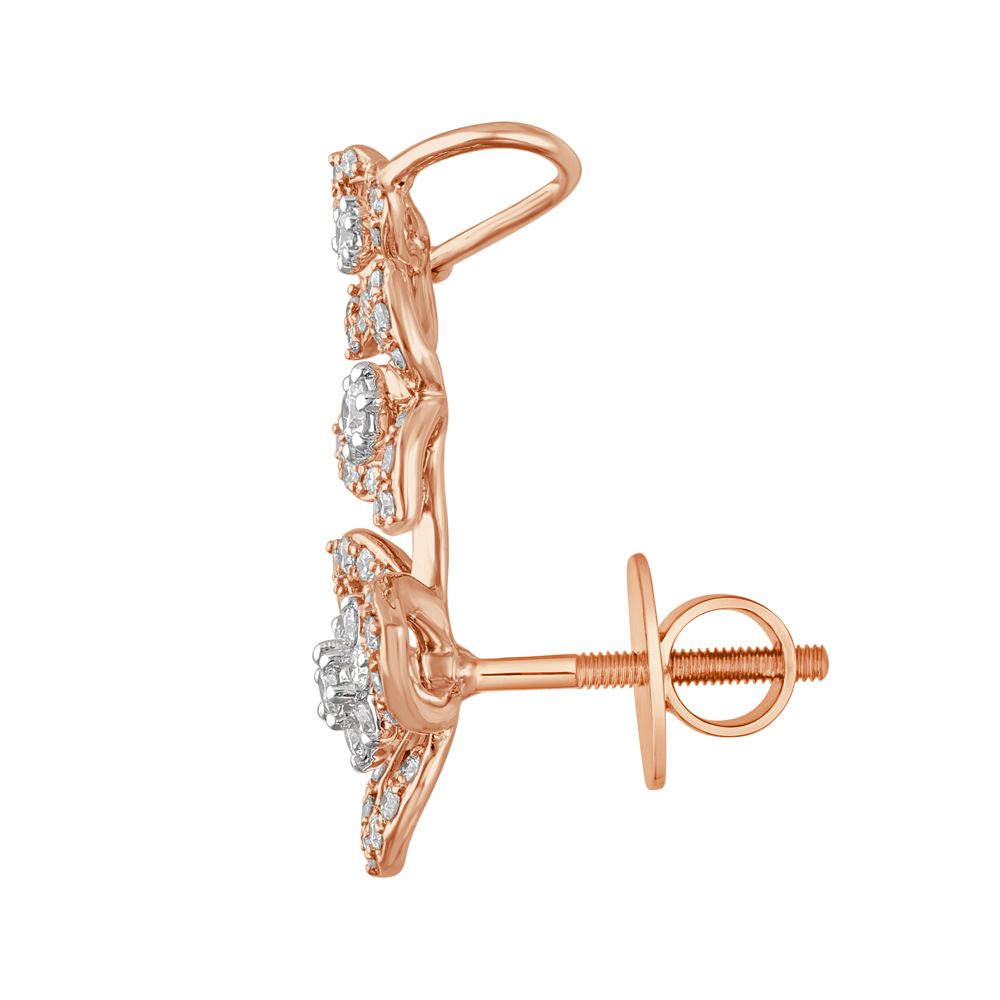 Resplendent Diamond Studded Ear Climber Earrings-New Arrivals-OER23101-D300X0B