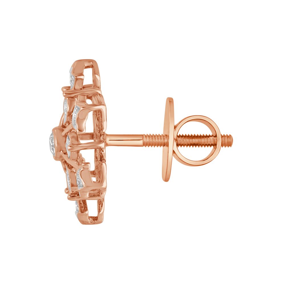 Eclectic Diamond Floral Earrings Crafted in 0.46 carat Diamonds-SHOP BY METAL COLOUR-OER23113-D300X0B