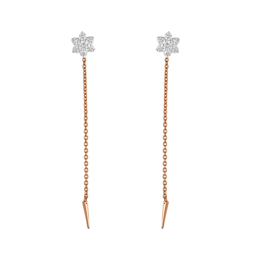 Hanging Earrings Crafted in 18KT Yellow Gold-Earrings-OER23117-D300R0B