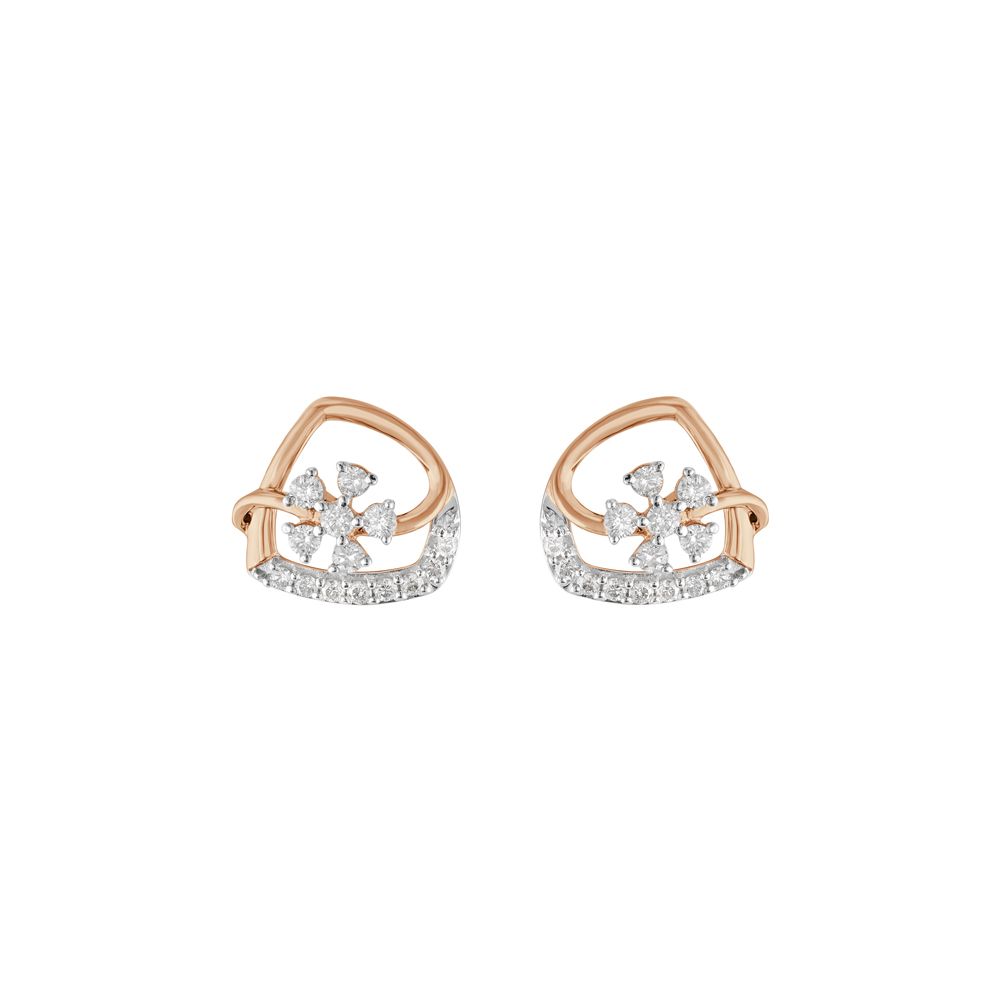 Stunning Diamond Rose Gold Earrings-Earrings-OER23122-D900X0C