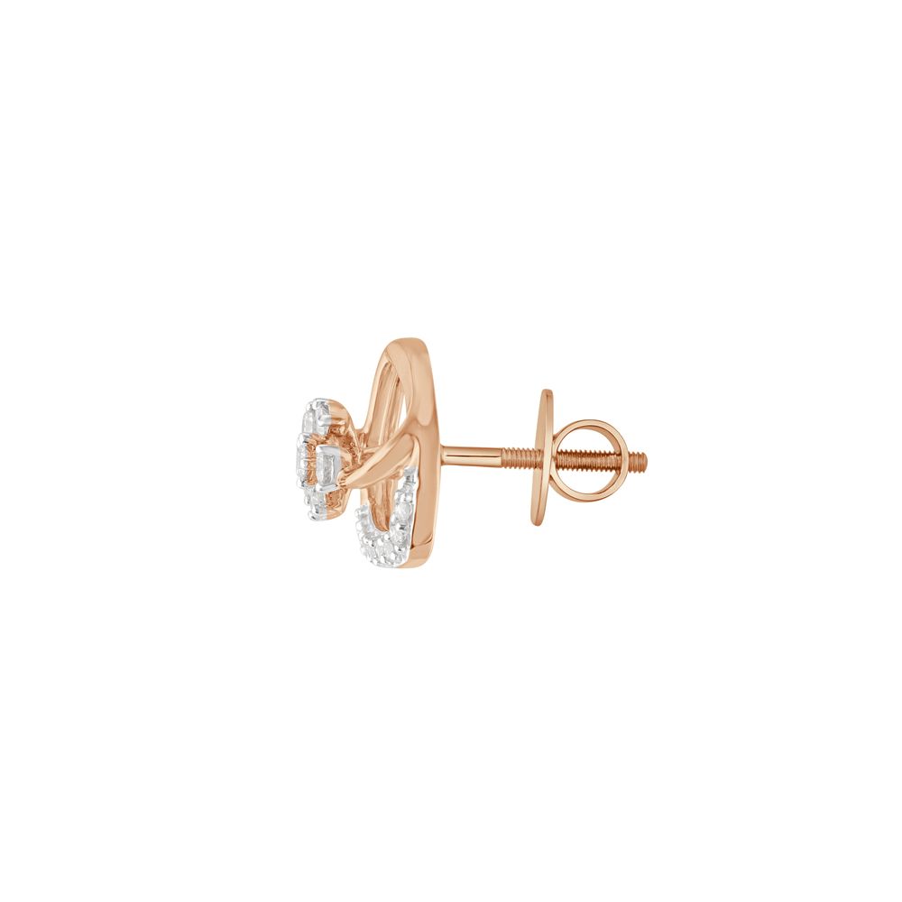 Stunning Diamond Rose Gold Earrings-Earrings-OER23122-D900X0C