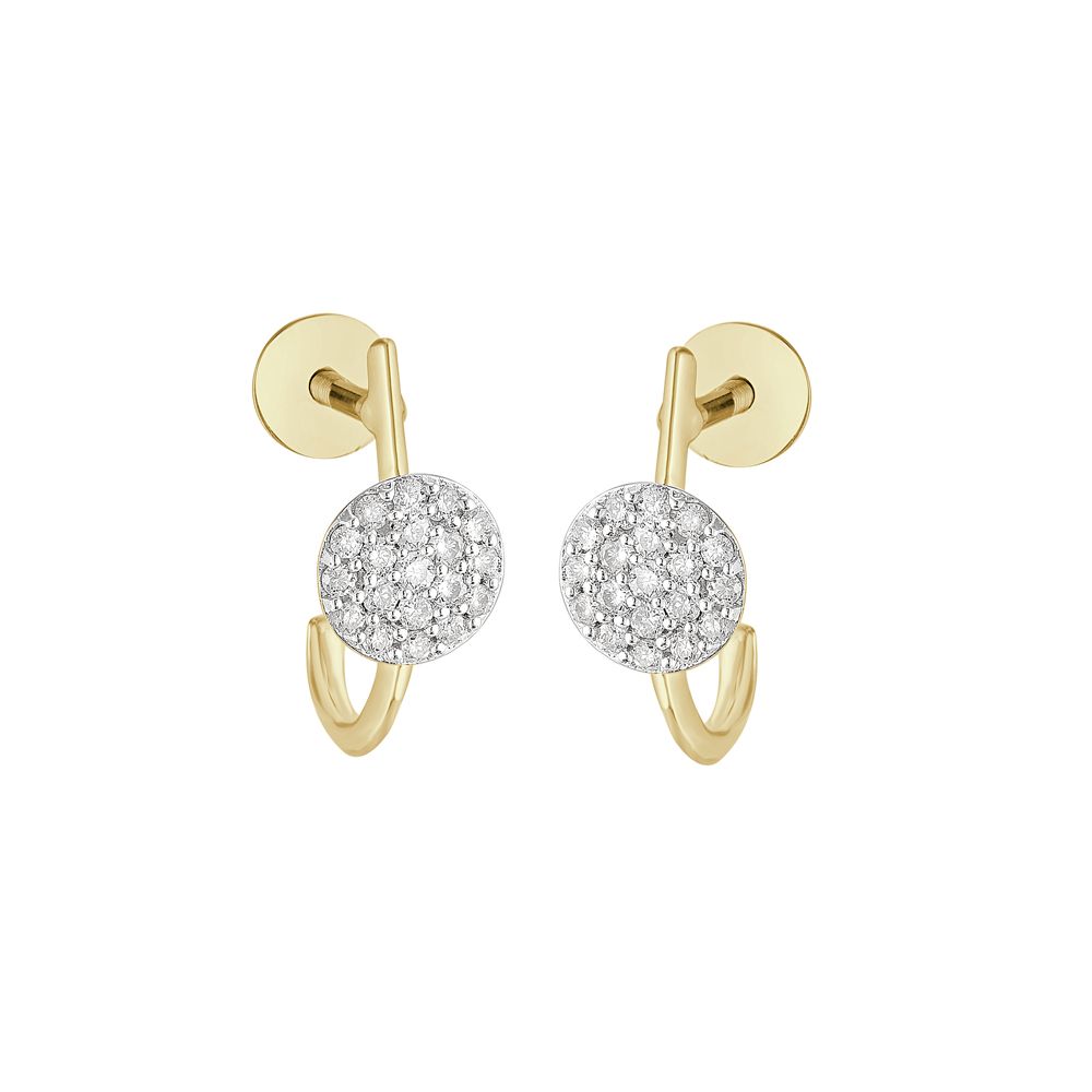 Radiant Rose Gold Diamond Earrings-Earrings-OER23124-D400X0C