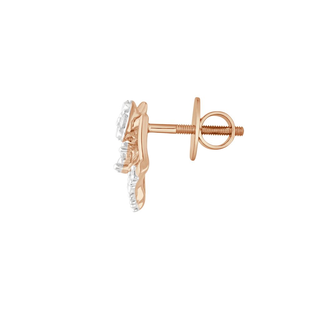 Appealing Yellow Gold Diamond Earrings-Earrings-OER23127-D400R0C