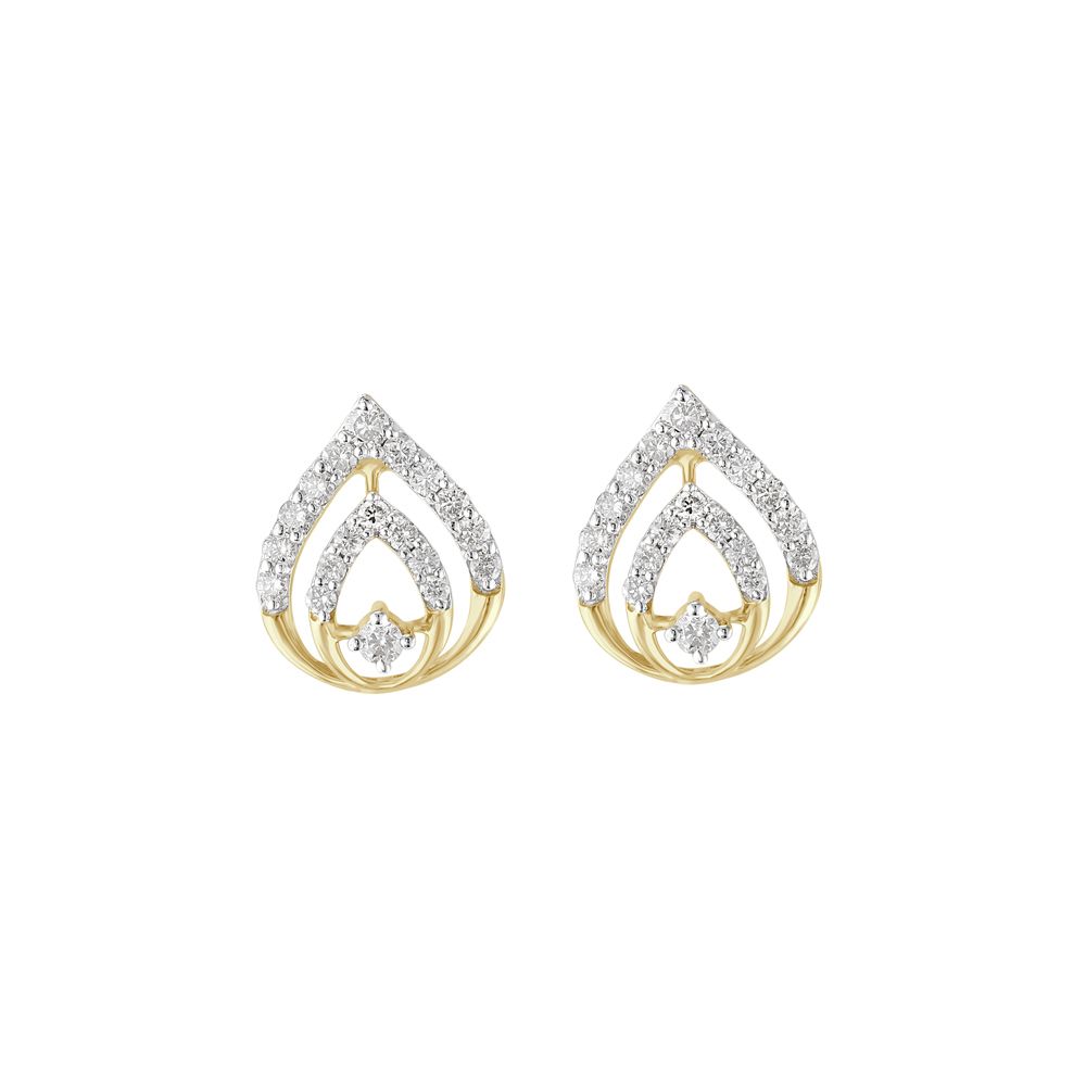 Enchanting Rose Gold Diamond Earrings-Earrings-OER23129-D400X0C