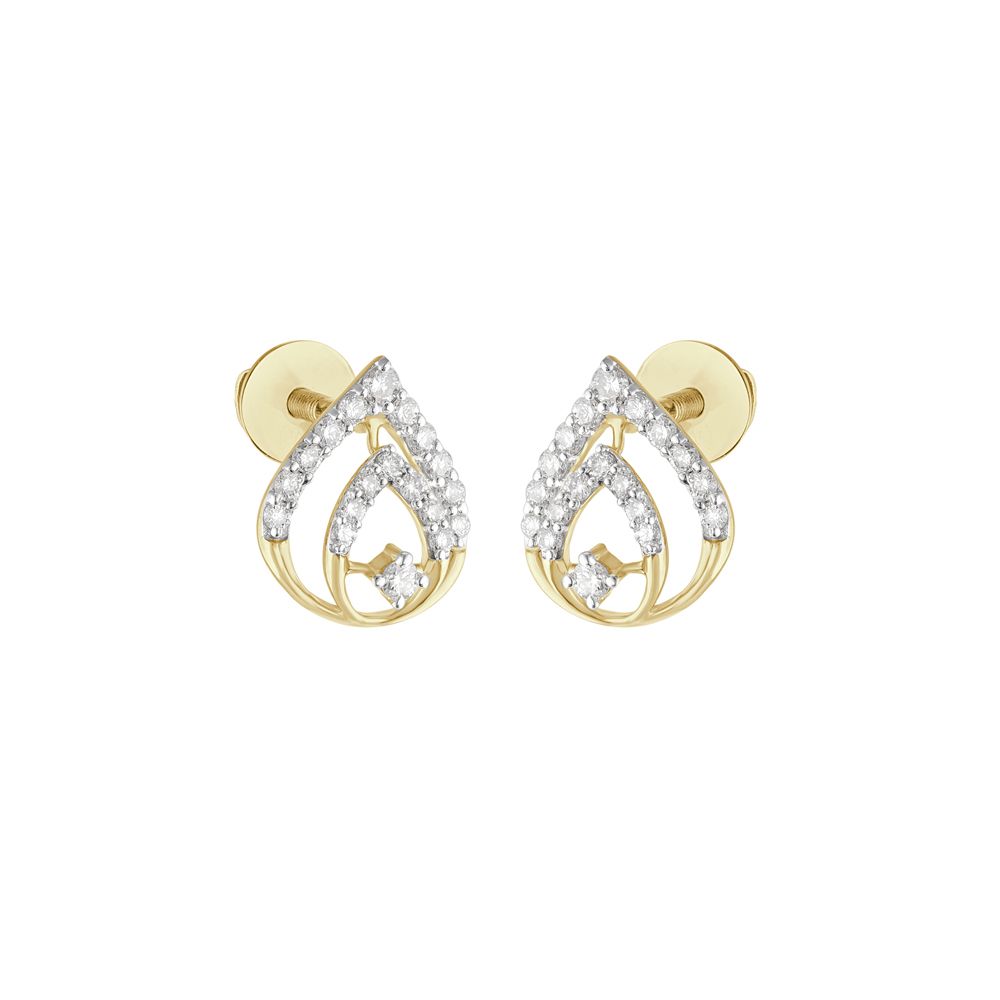 Enchanting Rose Gold Diamond Earrings-Earrings-OER23129-D400X0C