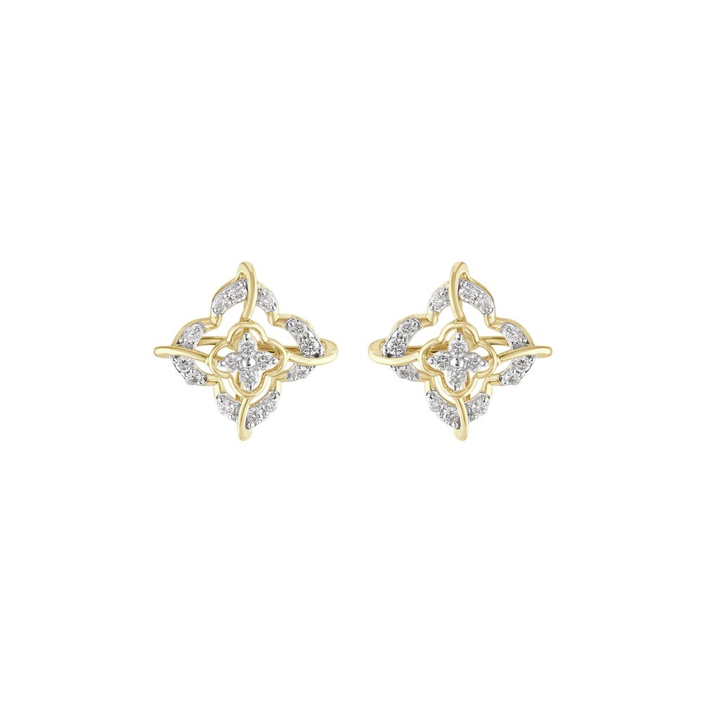 Divine Rose Gold Diamond Earrings-Earrings-OER23130-D400X0C