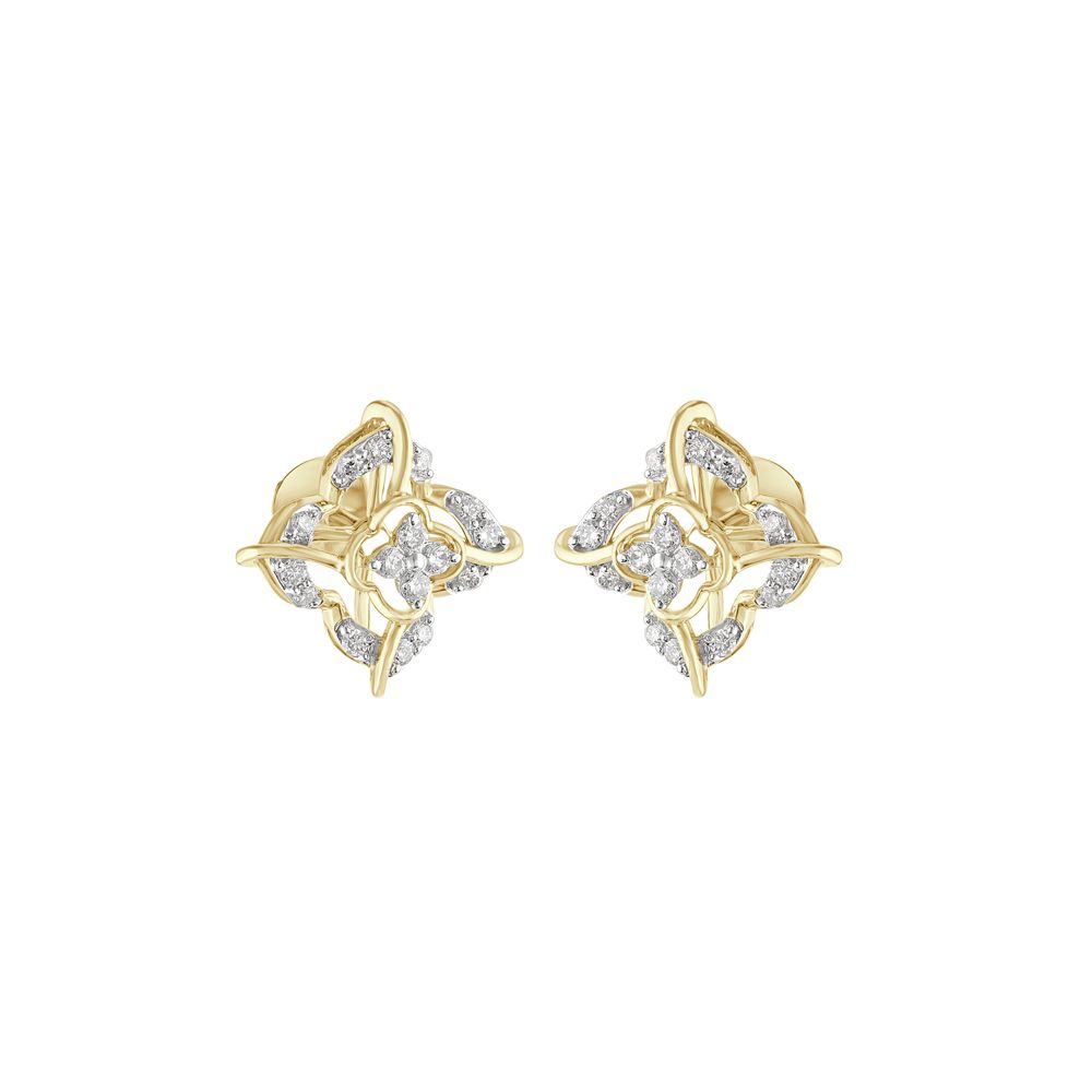 Divine Rose Gold Diamond Earrings-Earrings-OER23130-D400X0C