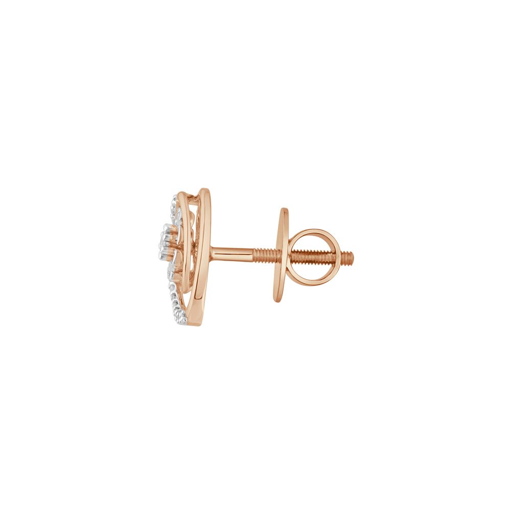 Splendid Rose Gold Diamond Earrings-Earrings-OER23134-D400X0C