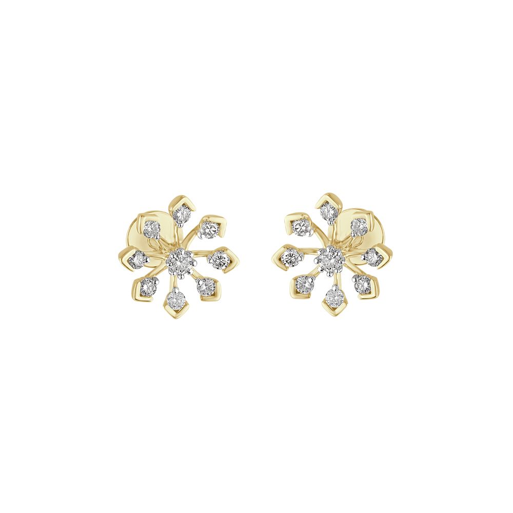Magnificent Rose Gold Diamond Earrings-Earrings-OER23135-D400X0C