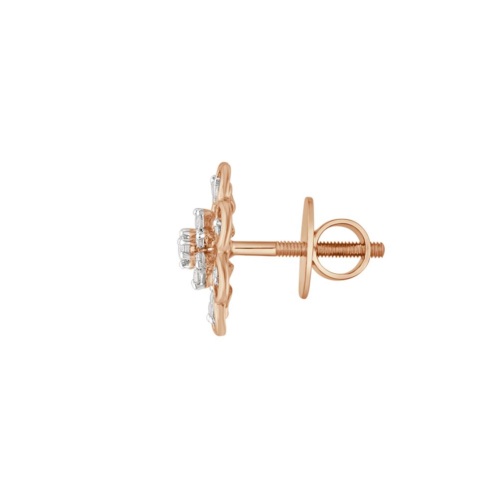 Picturesque Rose Gold Diamond Earrings-Earrings-OER23136-D400X0C